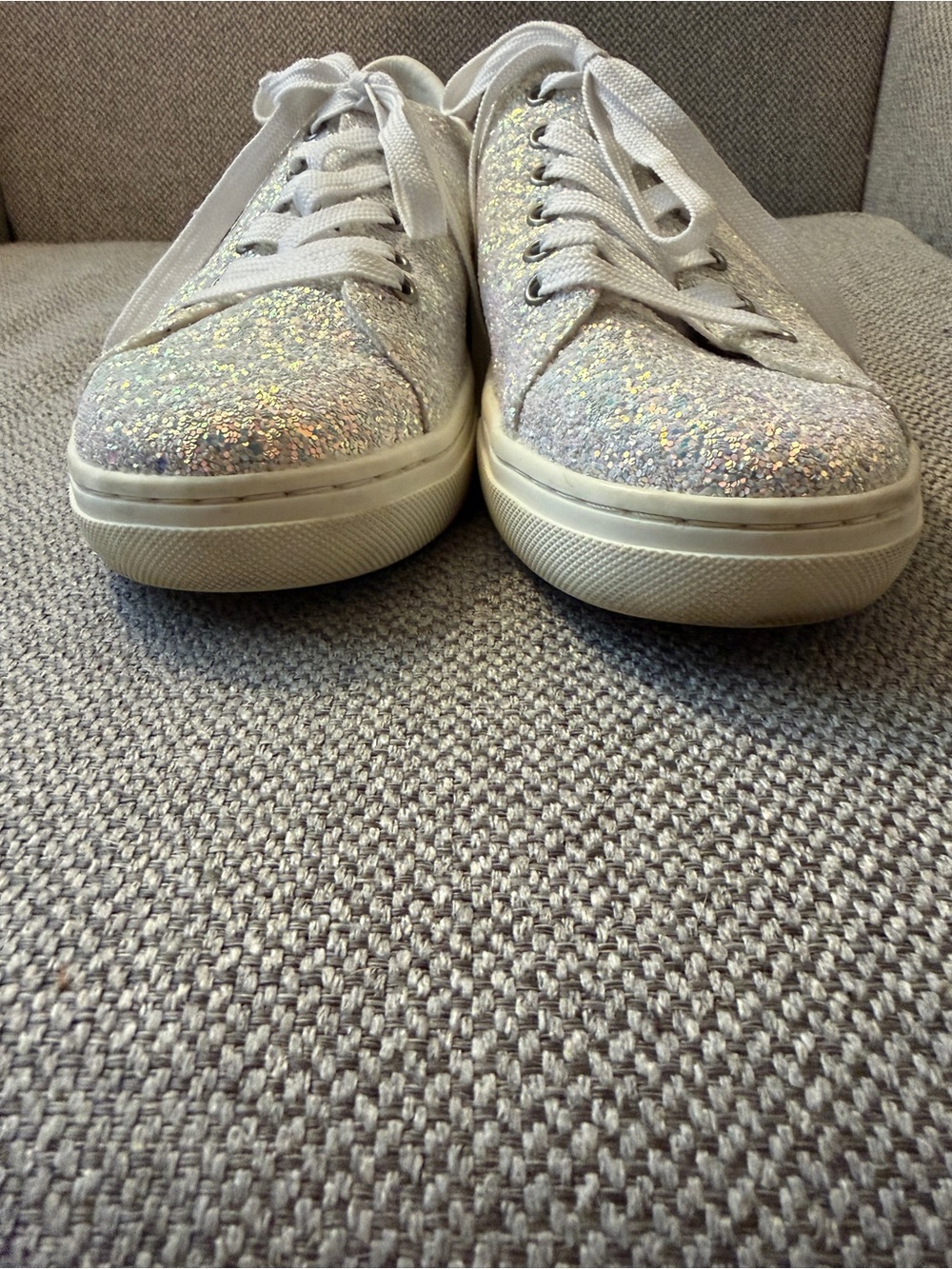 Skechers Iridescent Glitter Low-Top Sneakers - White - Picture 5 of 7